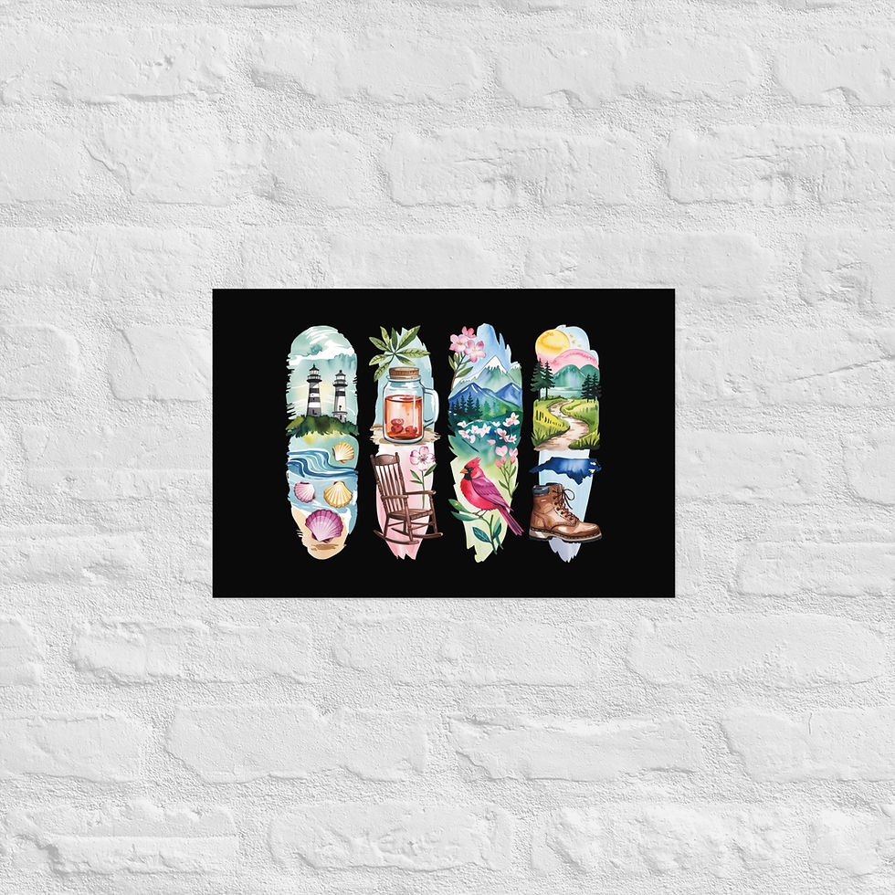 Thumbnail: North Carolina Vibes - Coast, Mountains & More Poster