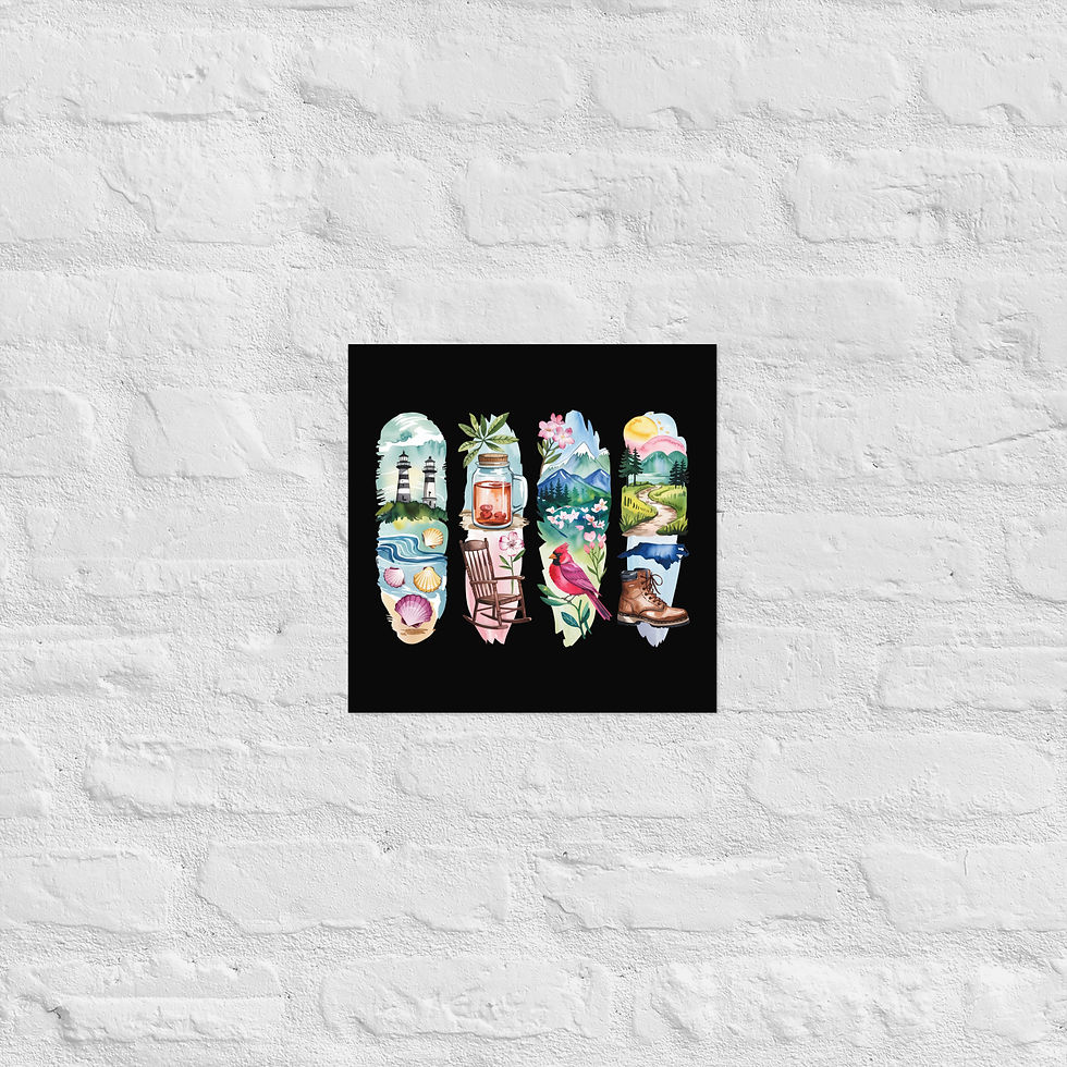 Thumbnail: North Carolina Vibes - Coast, Mountains & More Poster