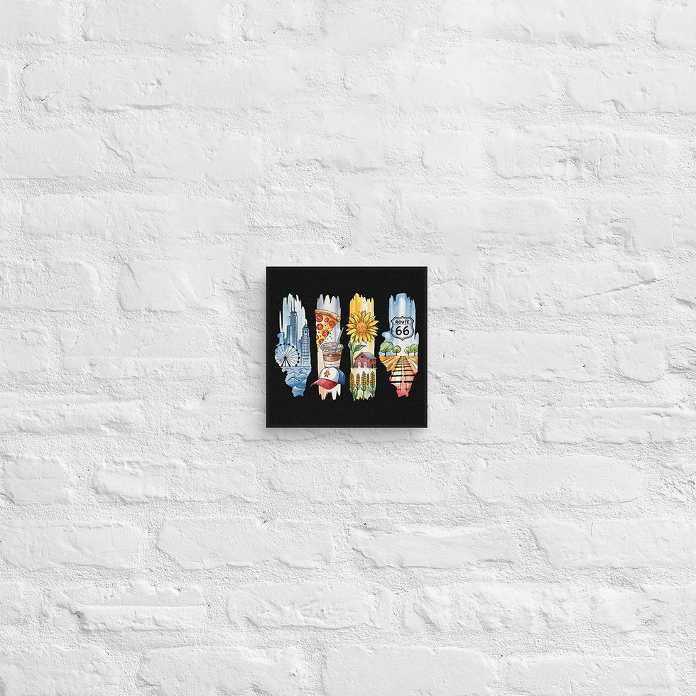 Thumbnail: Illinois Icons - Chicago, Route 66 & Heartland Views Canvas