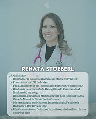 Renata Stoeberl - CRM SC 18047 Clínica Geral, Especialista em Curativos, Especialista em Cuidados Paliativos