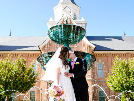 Provo City Center LDS Temple Wedding and Exit | Utah Wedding Photographer