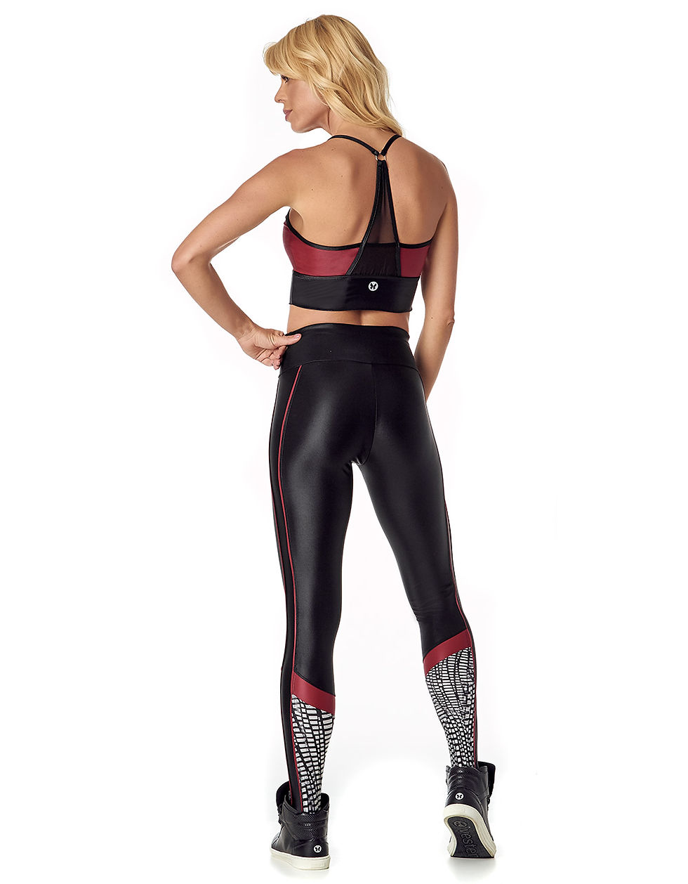 Thumbnail: leather sports bra, skin look sports bra
