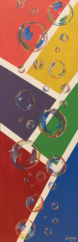 Bubbles Rising, colorful and unique bubble painting, Acrylic Painting by Lindsey Marie