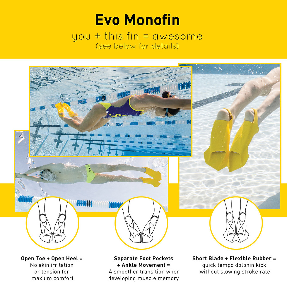 縮圖：快節奏單片分鰭式蹼鞋EVO MONOFIN