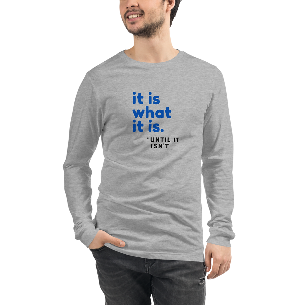 Thumbnail: It Is What It Is - Until It Isn't -- Unisex Long Sleeve Tee