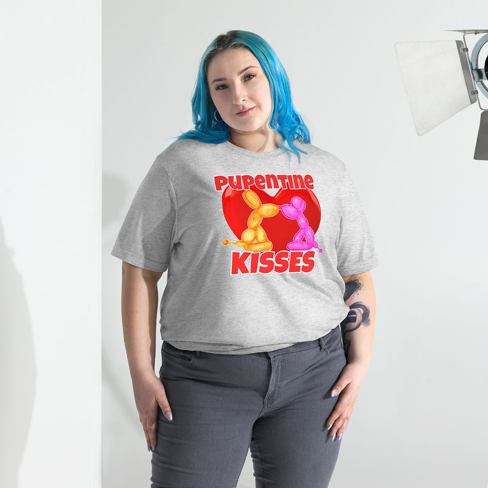 Thumbnail: "Pupentine Kisses" Short sleeve t-shirt (9 colors to choose from!)