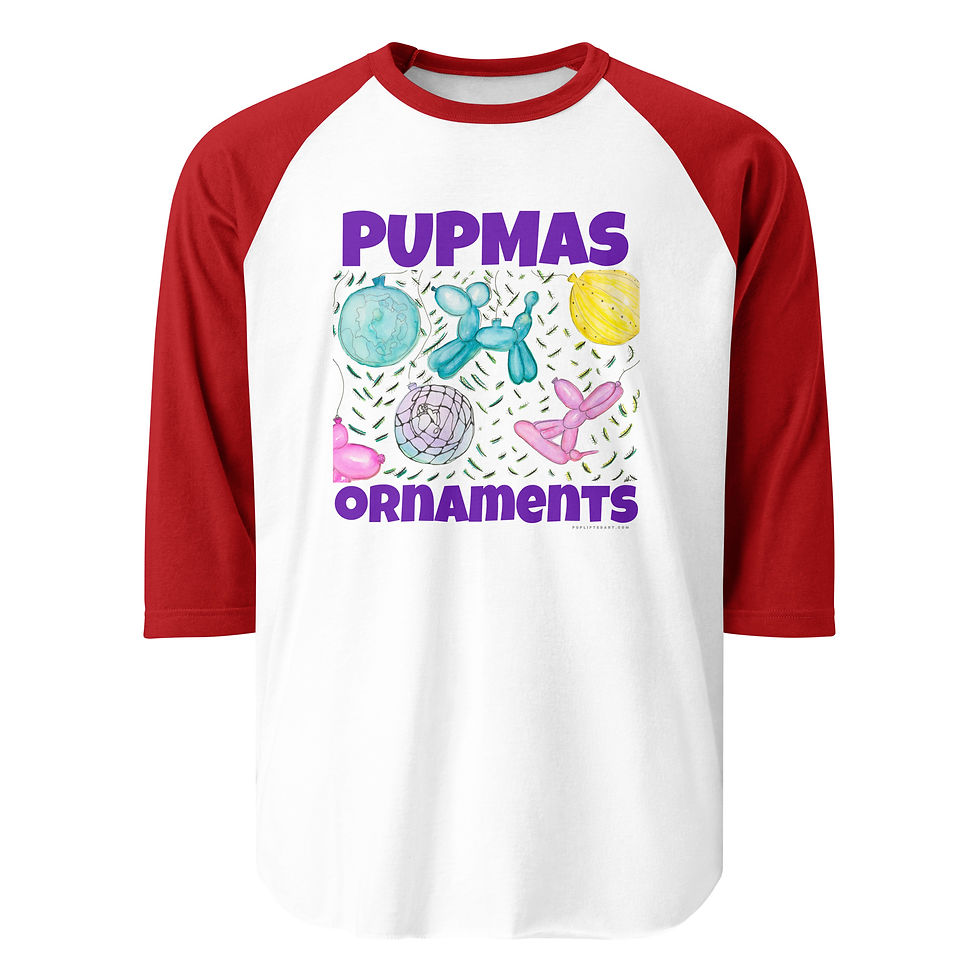 Thumbnail: "Pupmas Ornaments" 3/4 sleeve raglan shirt