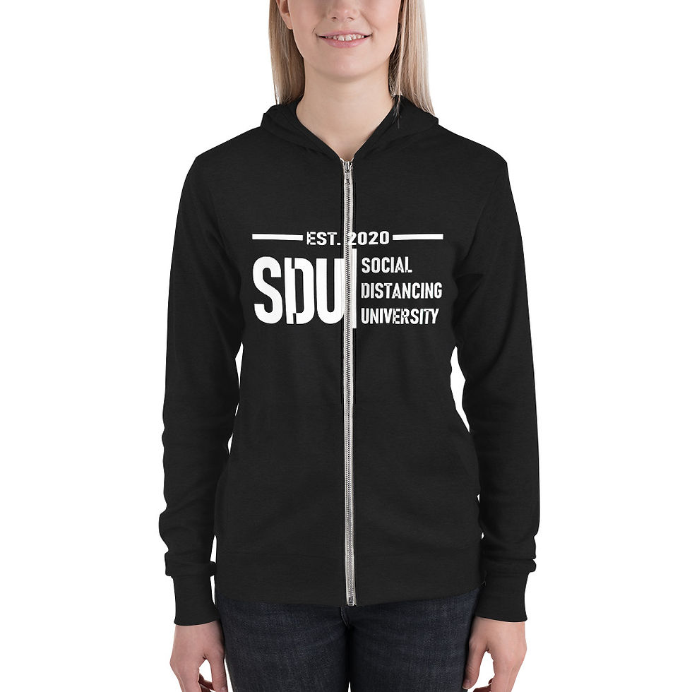 Thumbnail: SDU Social Distancing University Women's zip hoodie