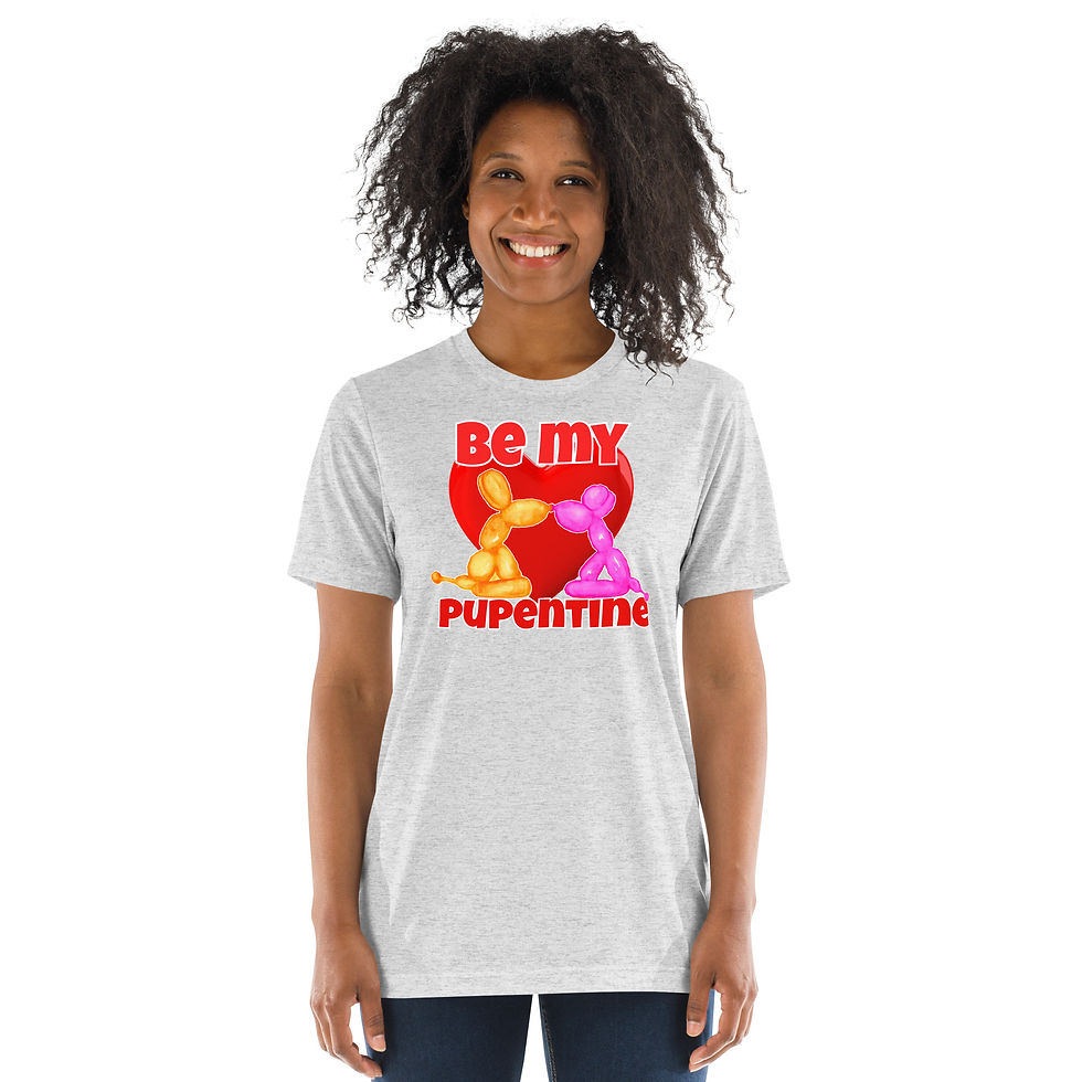 Thumbnail: "Be My Pupentine" Short sleeve t-shirt (9 colors to choose from!)