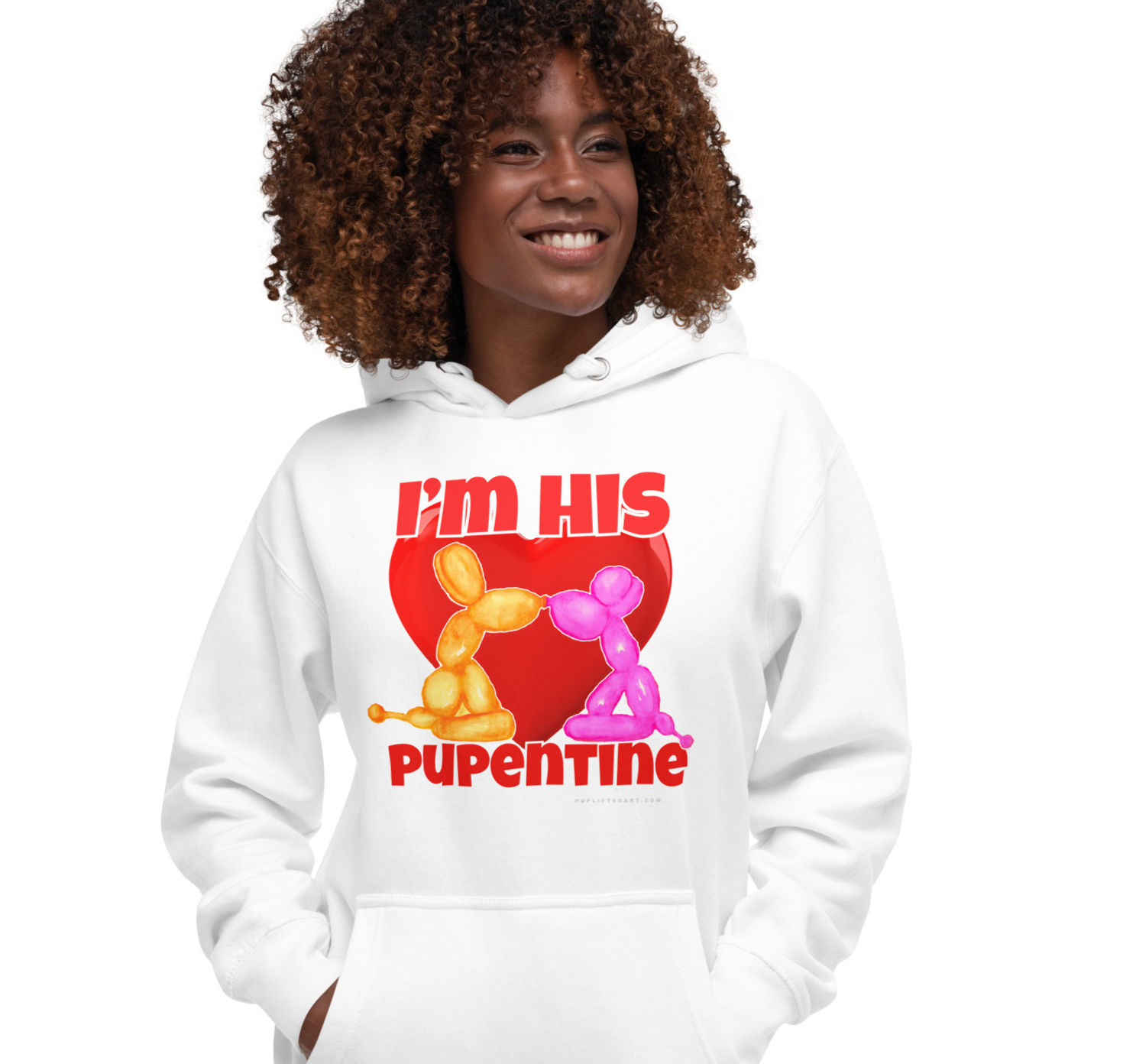 "I'm His Pupentine" Unisex Valentine's Hoodie (9 colors to choose from!)