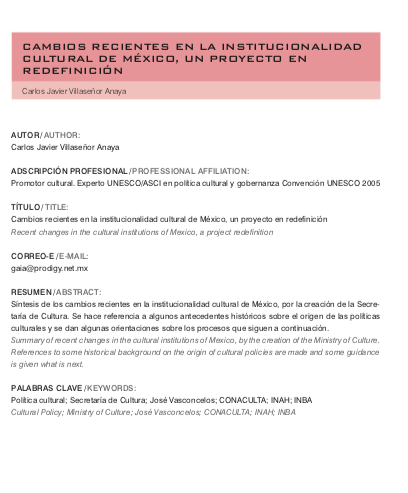 nstitucionalidad cultural de México