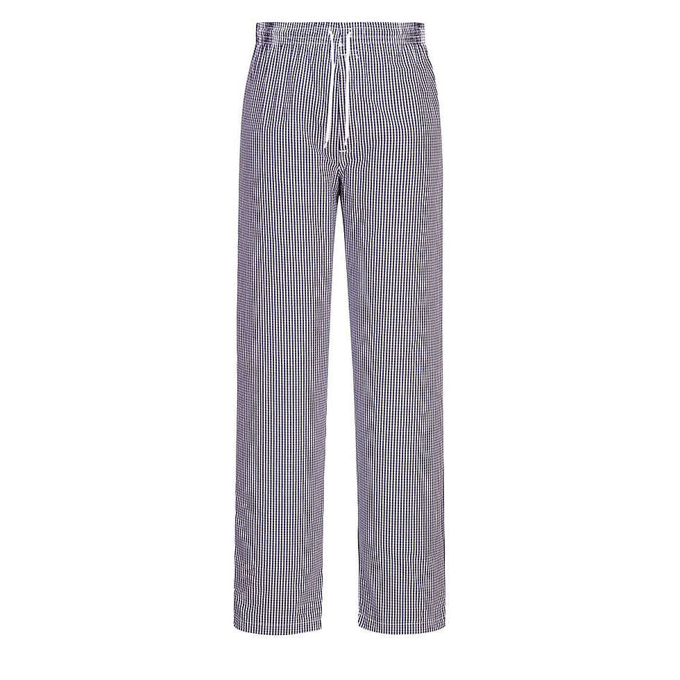 Bromley Chefs Trousers Blue Check