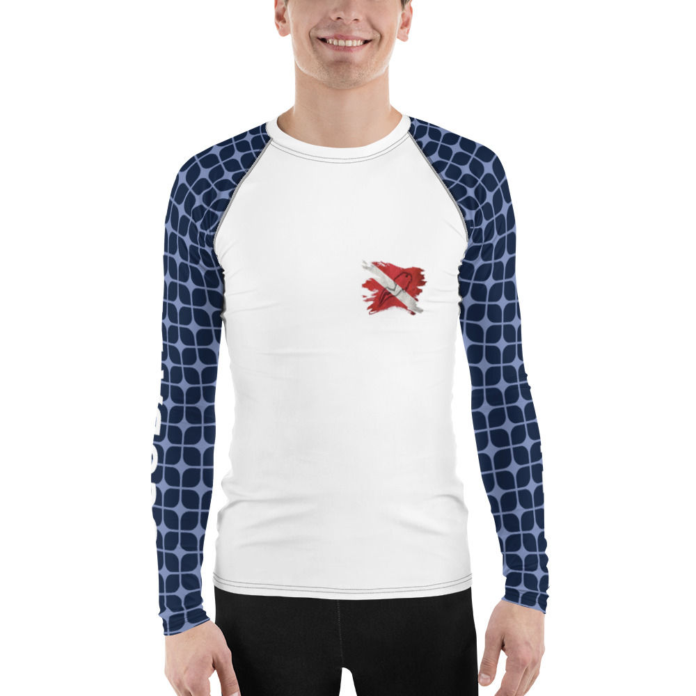 Men's Rash Guard White Blue