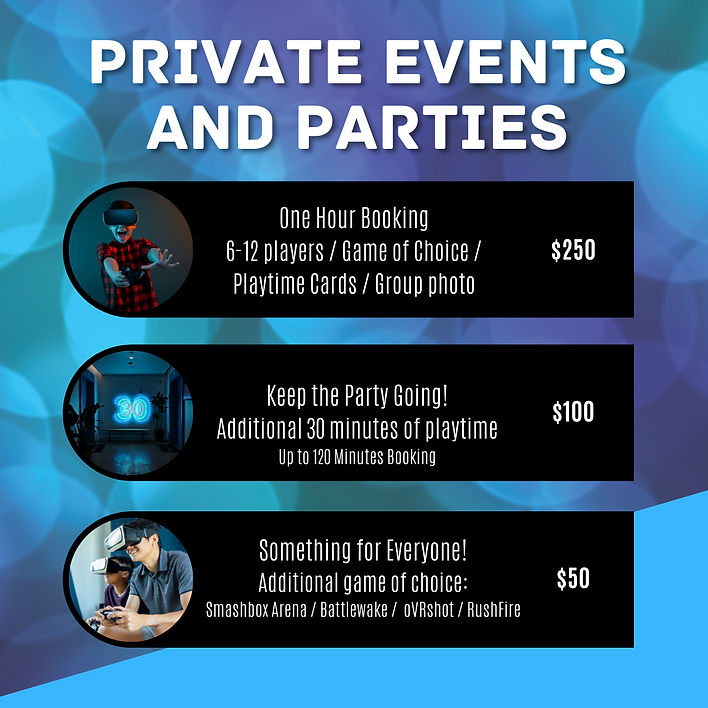 Private events and parties - pricing (1)