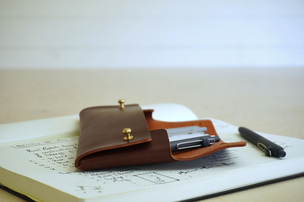 Thumbnail: Mid Brown Leather Pencil Case