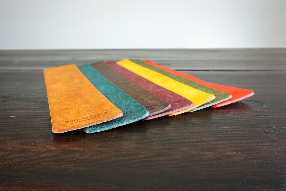handmade leather bookmark