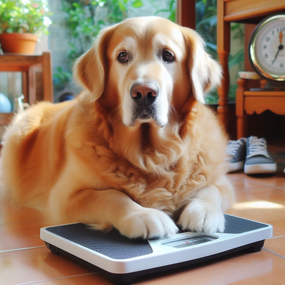 Como gerenciar o ganho de peso em golden retrievers?