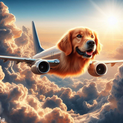 Quais são as melhores práticas para viajar de avião com um golden retriever?