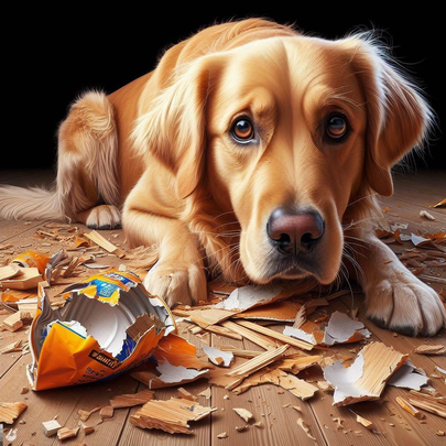 Quais as melhores estratégias para lidar com o comportamento destrutivo em golden retrievers quando deixados sozinhos?