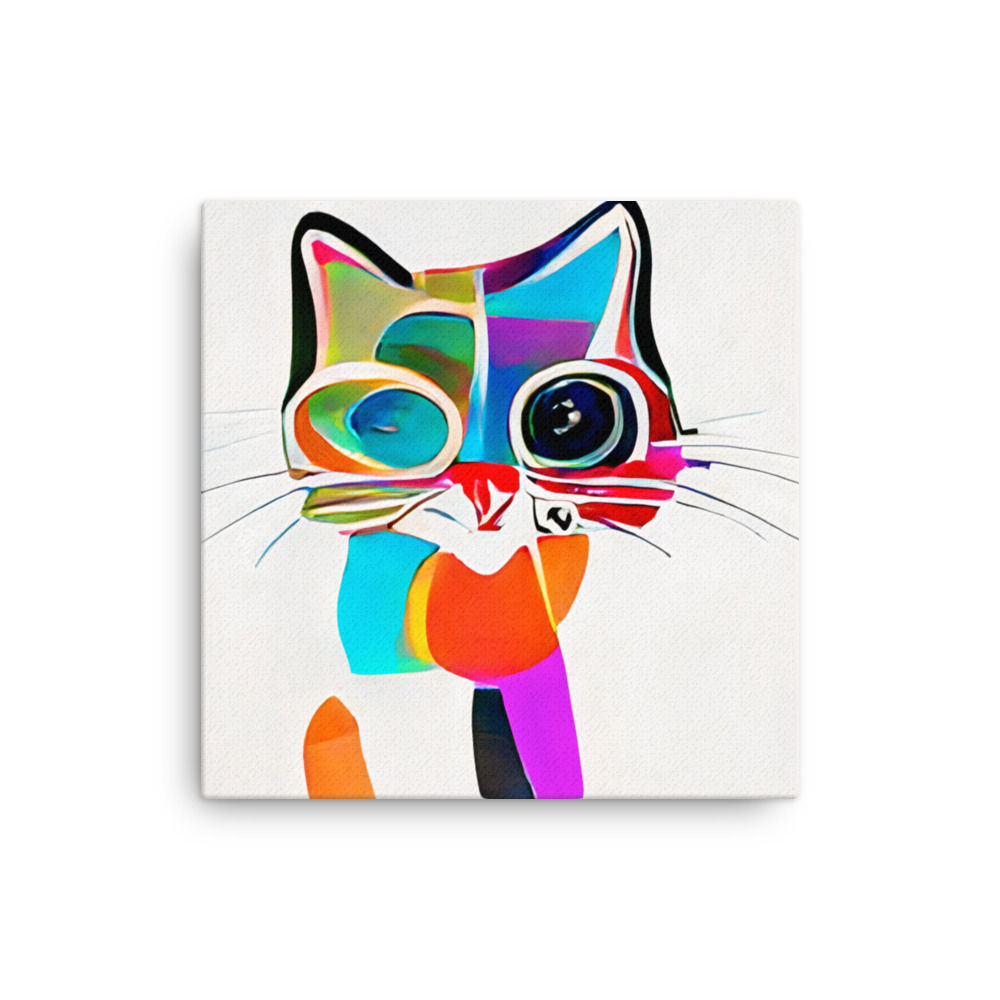 Simple Abstract Cat 12"x12" canvas