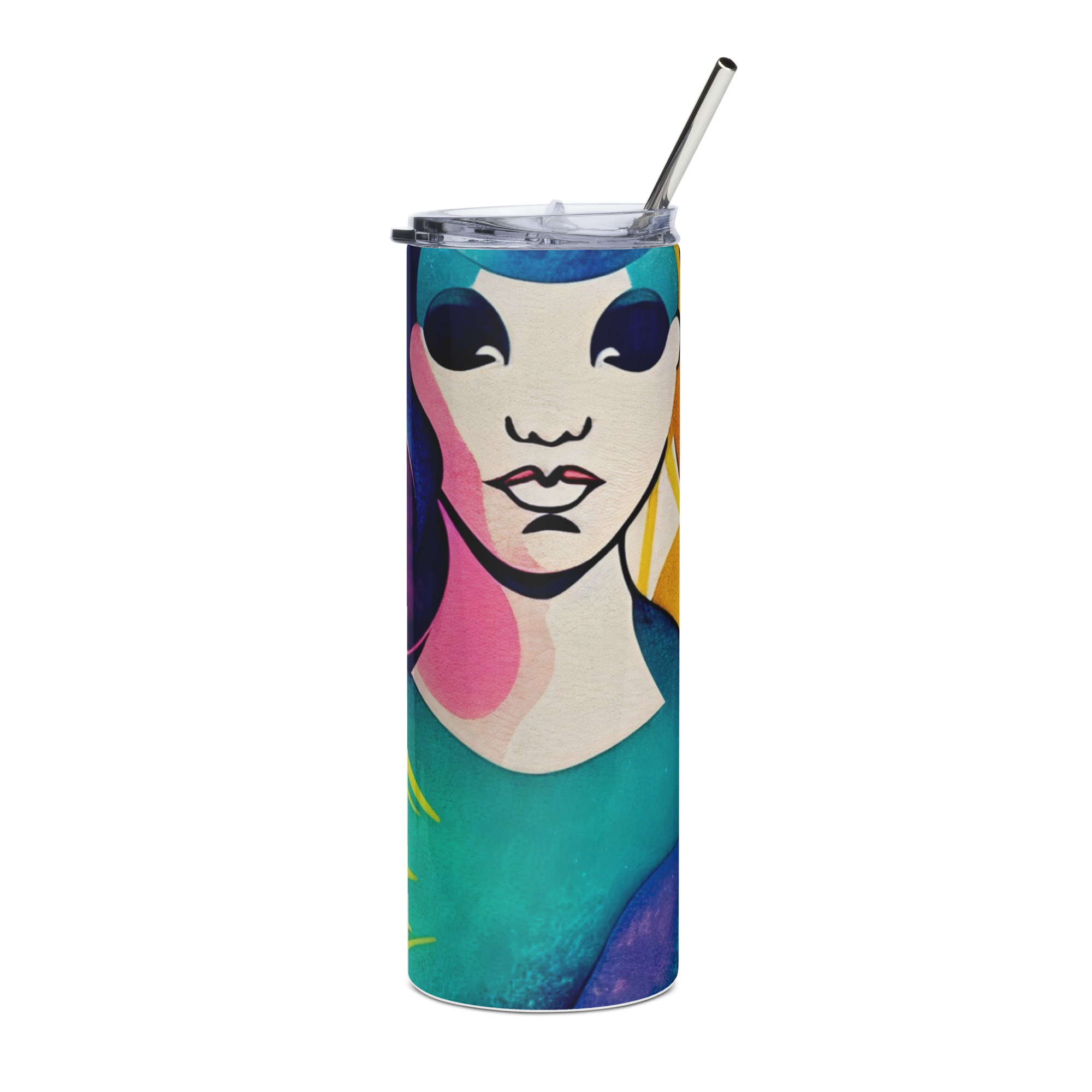 Stainless steel mermaid tumbler