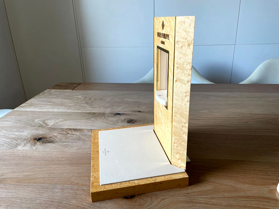 Thumbnail: PATEK PHILIPPE Display Stand - Wood & Leather