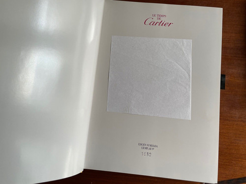 Le Temps de Cartier Collector's Book 1993, Limited Ed. Nº1032