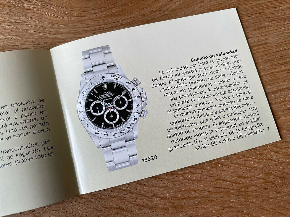 Thumbnail: Rolex Cosmograph Daytona 16520 Booklet