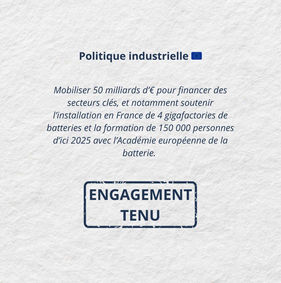 Engagement tenu !