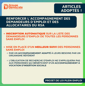 Adoption finale du PJL Plein emploi
