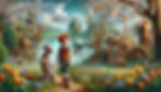 DALL·E 2024-04-25 13.36.52 - A whimsical, fantastic, and steampunk-themed landscape in a s