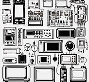 Simple electronics image white backgroun