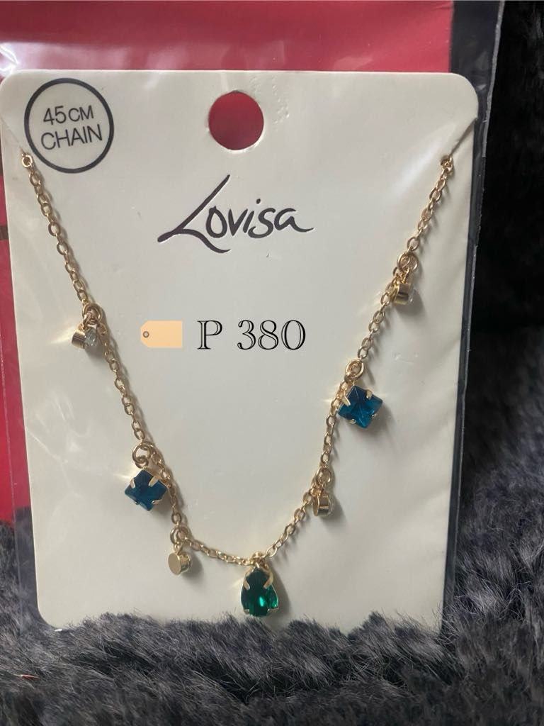 Lovisa Fashion Necklace -Green Stones