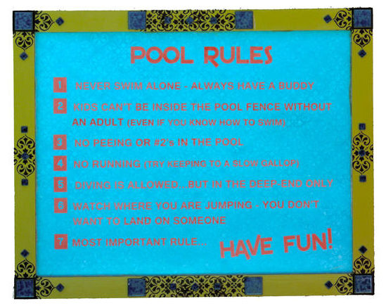 POOL RULES SIGN