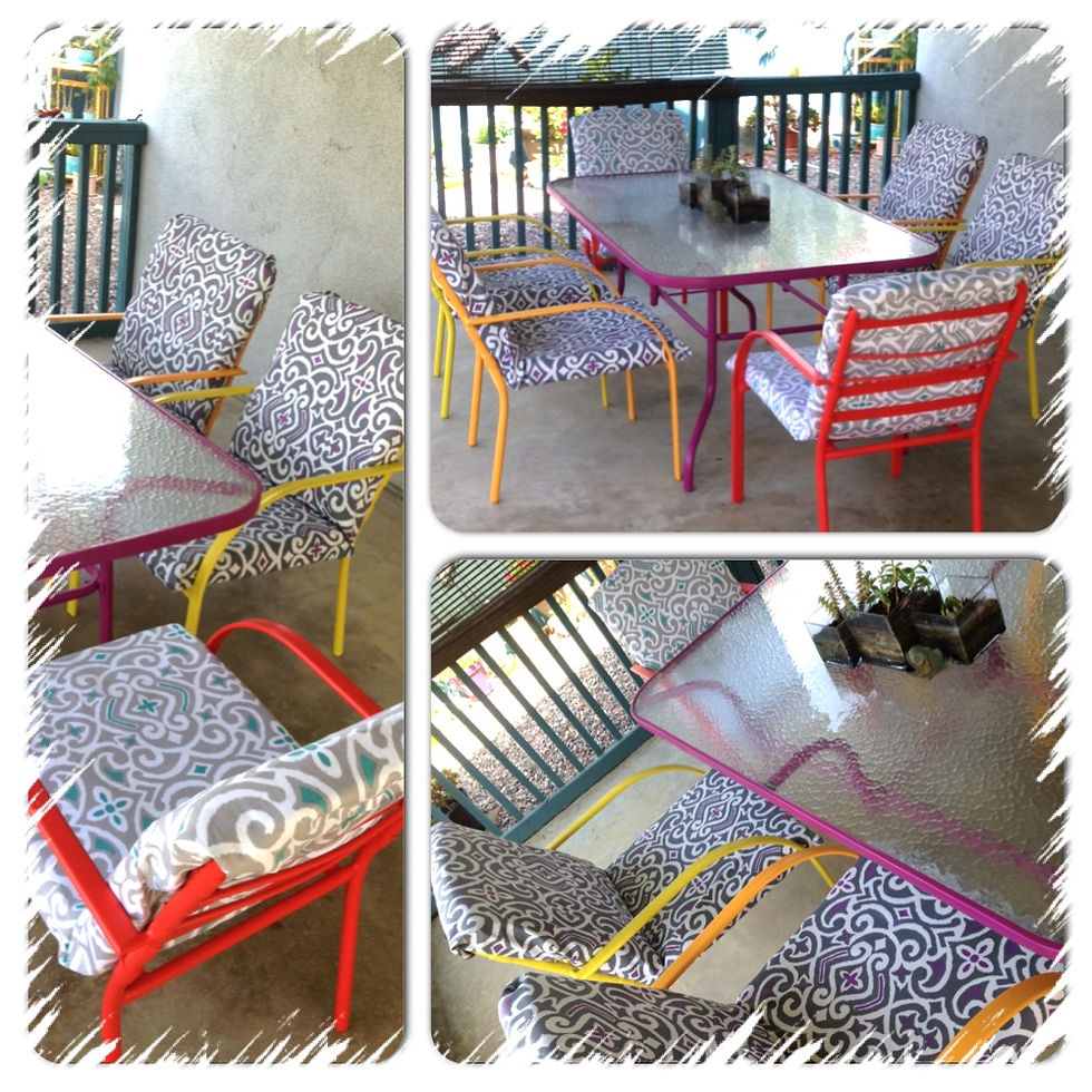 REFINISHED OUTDOOR PATIO SET