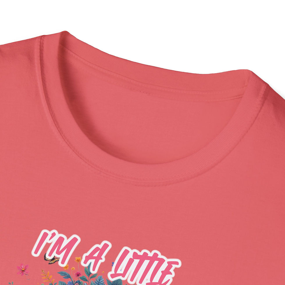 Thumbnail: Close-up of a pink t-shirt with the text I'M A LITTLE
