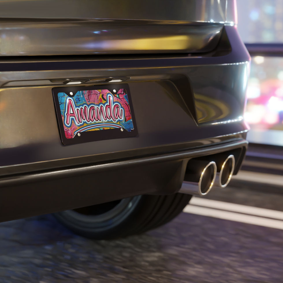 Thumbnail: Car rear with license plate reading Awards, JARED Personalized Vanity Plate wAirbrush Effect, Custom Car Decor.