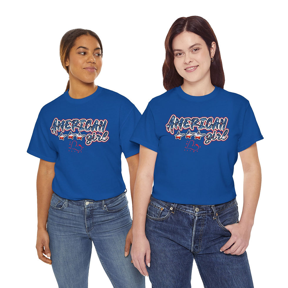 Thumbnail: American Girl T-Shirt — Patriotic Retro Script Tee