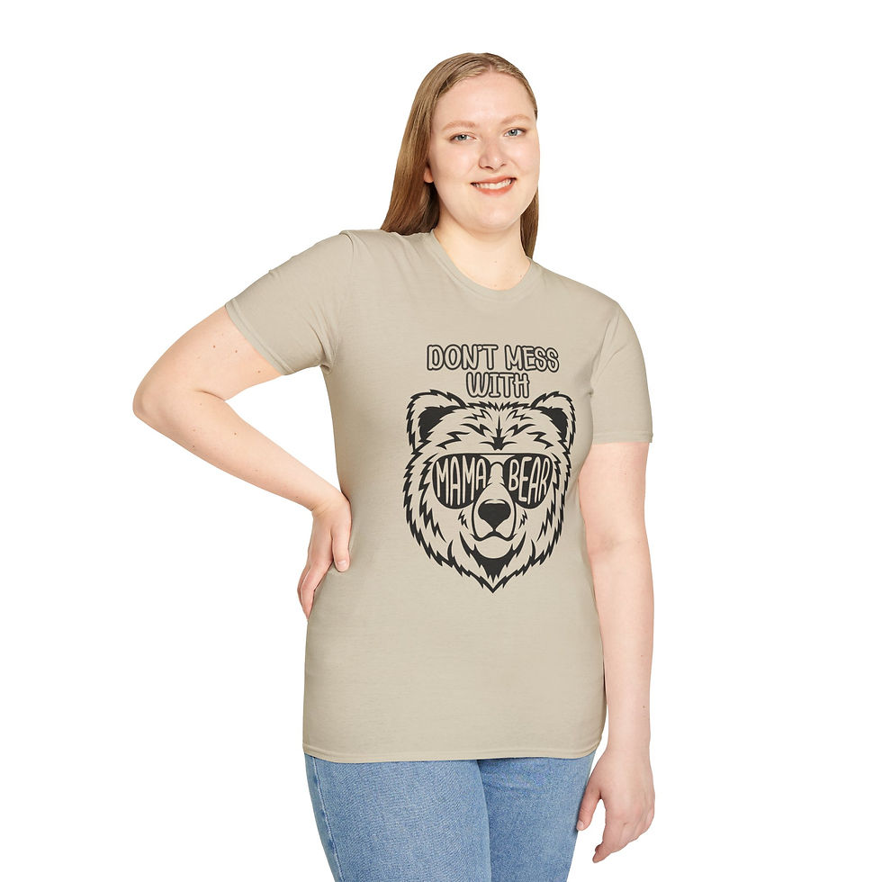 Thumbnail: Don't Mess with Mama Bear T-Shirt —  Bear Face