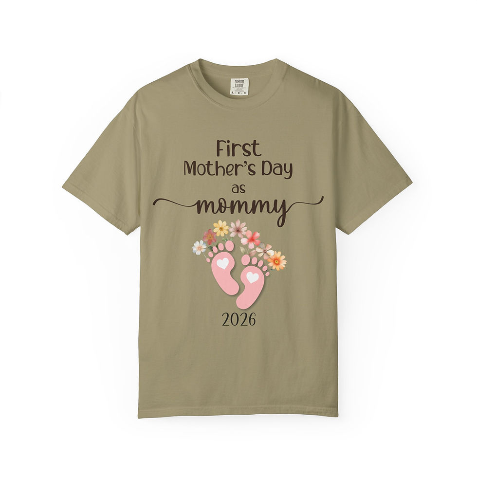 Thumbnail: First Mother's Day as mommy girl - Unisex Garment-Dyed T-shirt