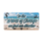 Thumbnail: "In the Waves of Change we find our direction" Beach Quote Vanity Plate