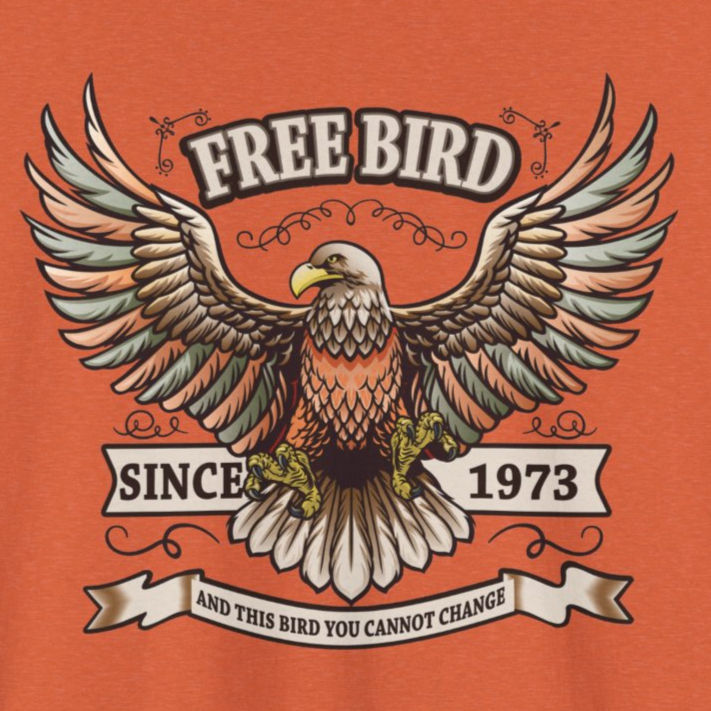 Free Bird Eagle Tee — Vintage 'Since 1973' Retro Americana T-Shirt