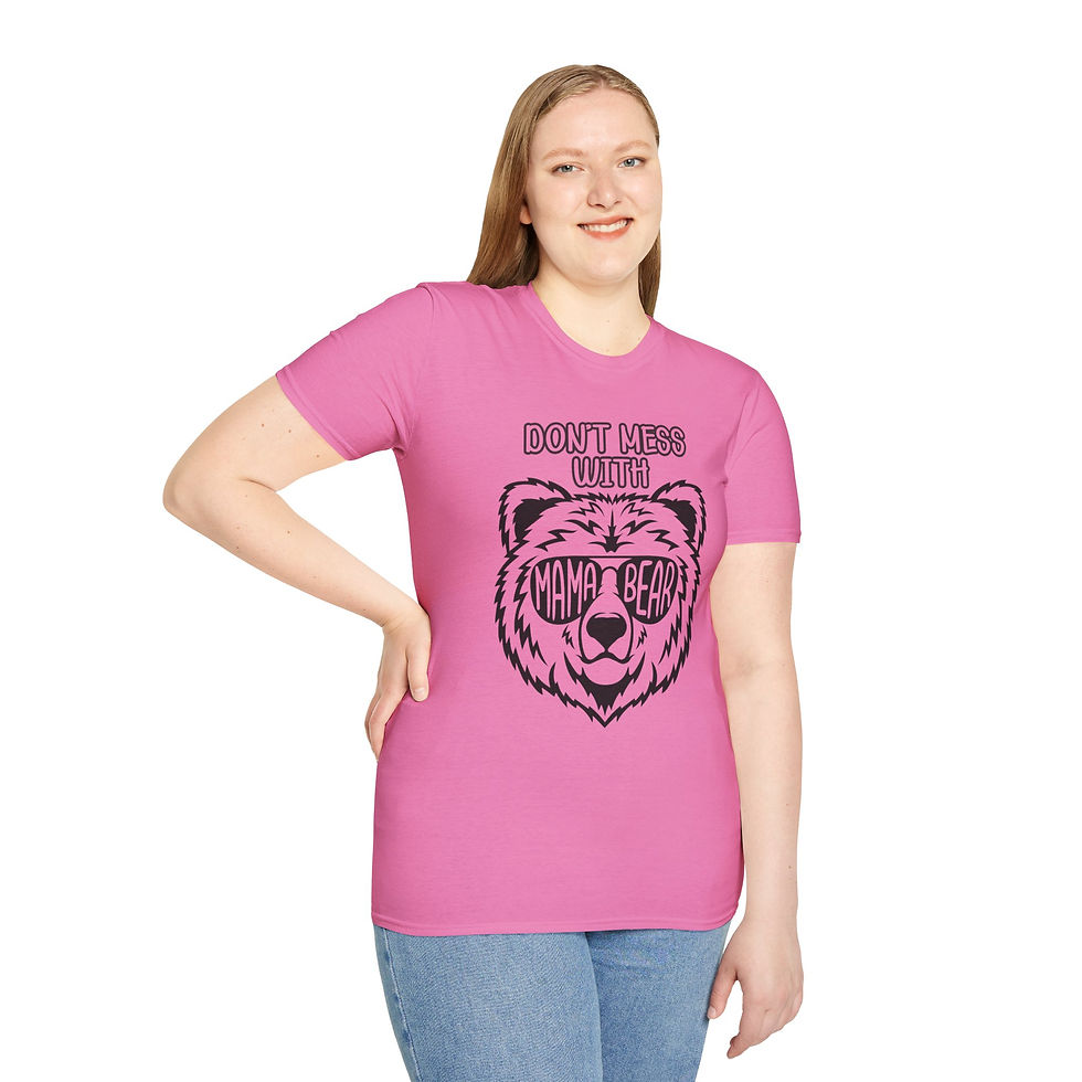 Thumbnail: Don't Mess with Mama Bear T-Shirt —  Bear Face