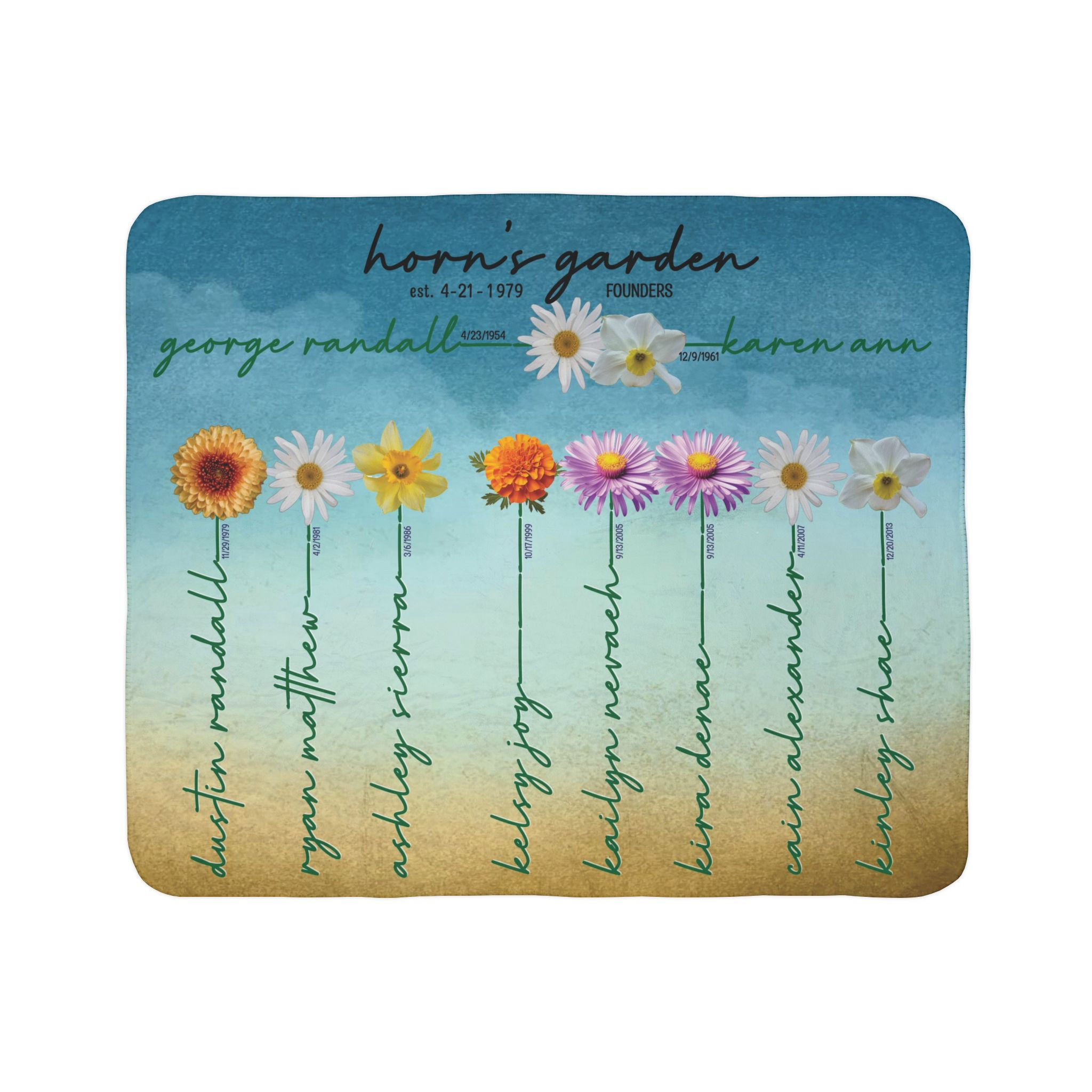 Family Garden Throw Blanket