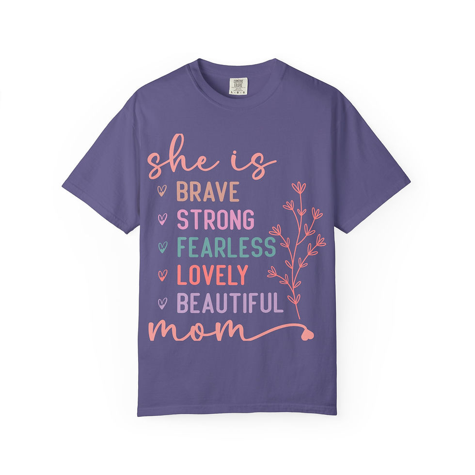 Thumbnail: She is Mom fancier, Unisex Garment-Dyed T-shirt