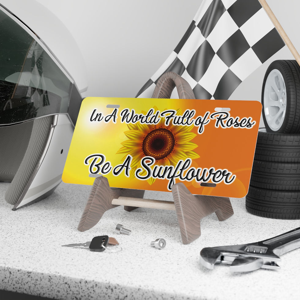 Thumbnail: In A World Full of Roses ... Vanity Plate wAirbrush Effect, Custom Car Decor