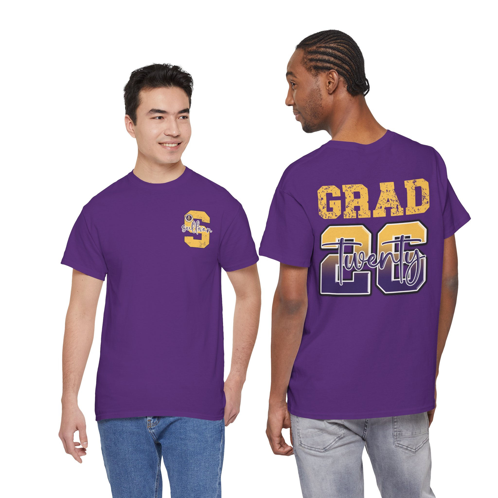 Sullivan Varsity Letter & Grad 2026 Back Design Graduation Tee