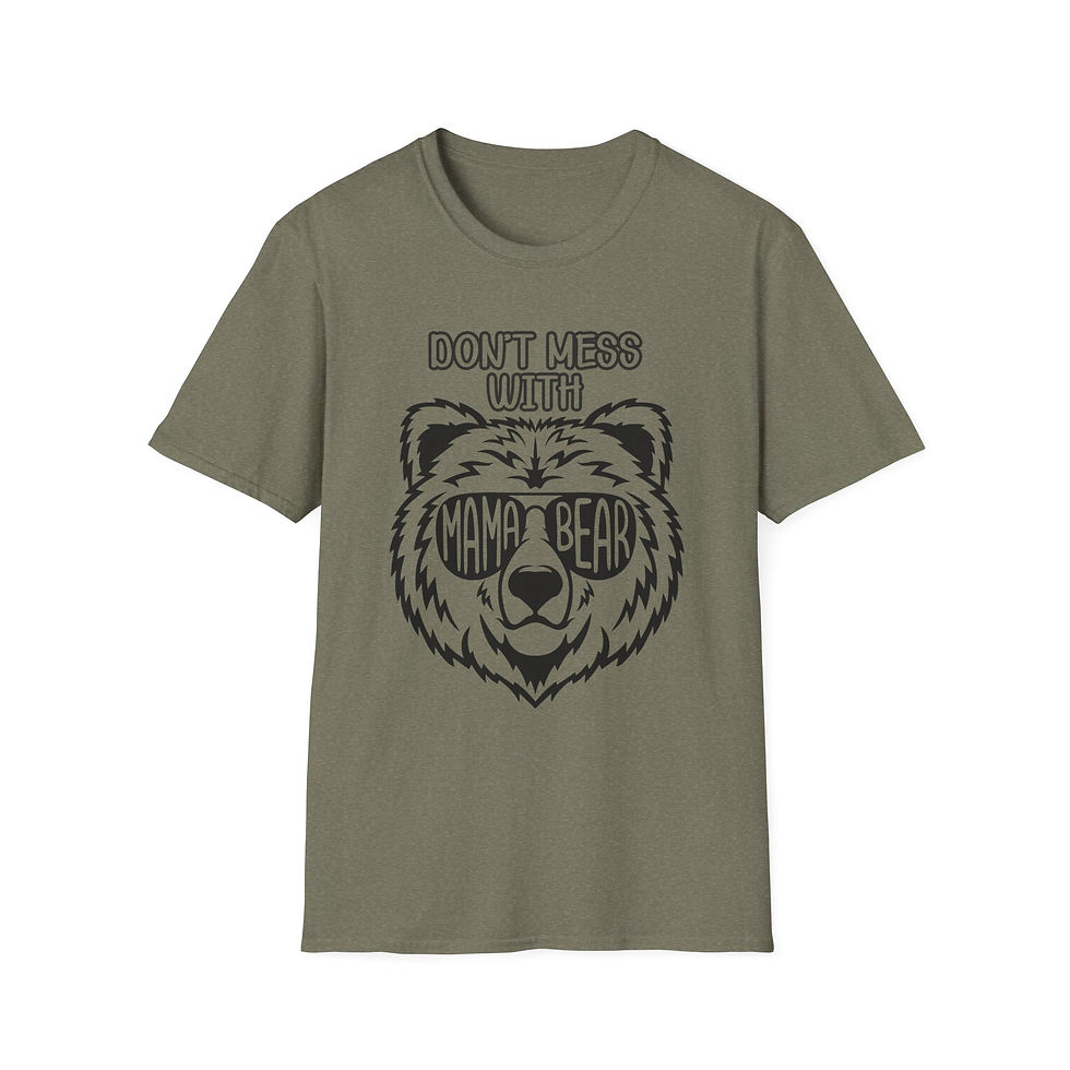 Thumbnail: Don't Mess with Mama Bear T-Shirt —  Bear Face