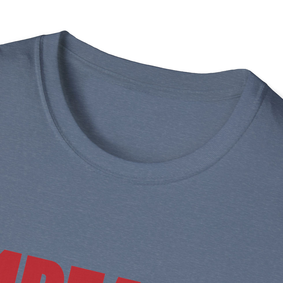 Thumbnail: Close-up of a blue t-shirt neckline, showing the fabric's texture details.