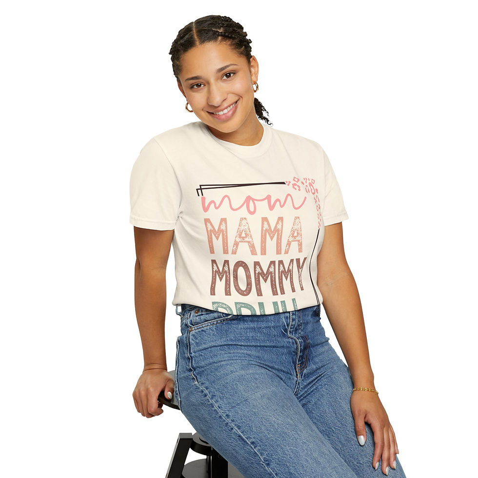 Thumbnail: mom mommy mother bruh, Unisex Garment-Dyed T-shirt